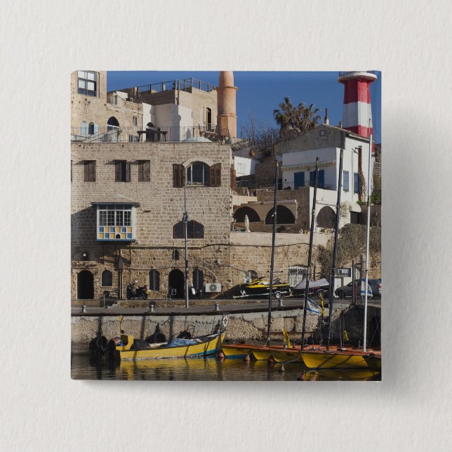 Israel, Tel Aviv, Jaffa, Jaffa, Alter Hafen Button (Vorderseite)