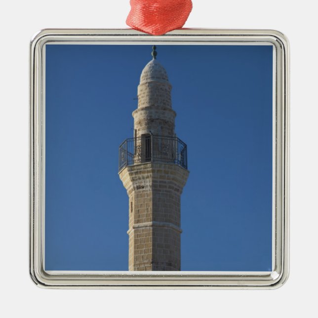 Israel, Tel Aviv, Jaffa, Moschee-Minarett Ornament Aus Metall (Vorne)