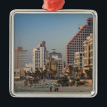 Israel, Tel Aviv, Strandpromenade, Hotels, Dämmeru Silbernes Ornament<br><div class="desc">Walter Bibikow\\COPYRIGHT Walter Bibikow / DanitaDelimont.com| Israel, Tel Aviv, Strand, Hotels, Abenddämmerung| AssetID: AS14 WBI0645</div>