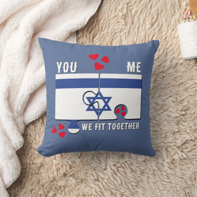 Israel Tu B'Av WIR FIEL ZUSAMMEN Paare Valentine Kissen (Decke)