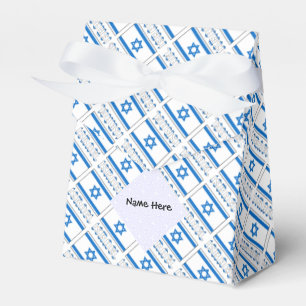 Israel und israelische Flagge gekachelt personalis Geschenkschachtel