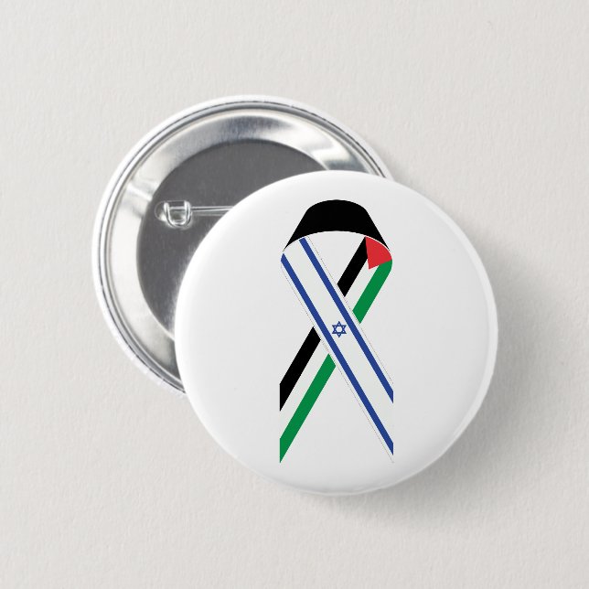 Israel und Palästina-Fahne Button (Vorne & Hinten)