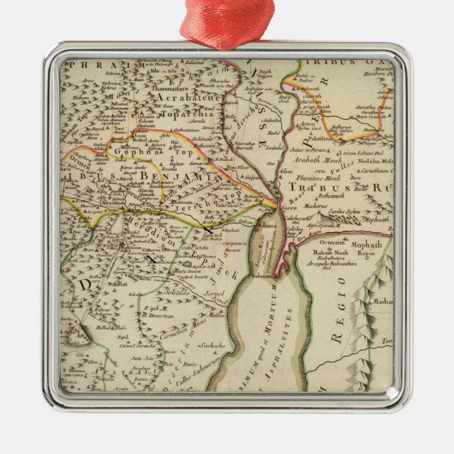 Israel und Palästina Silbernes Ornament (Vorne)