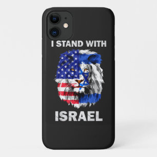 Israel und USA-Flagge Löwe _ Ich stehe hinter Isra Case-Mate iPhone Hülle