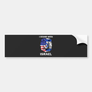 Israel und USA-Flagge Löwe _ Ich stehe zu Israel Autoaufkleber