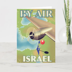 Israel Vintage-Reiseplakat für Flugreisen Feiertagskarte
