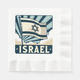 Israel Vintage Travel Poster Serviette