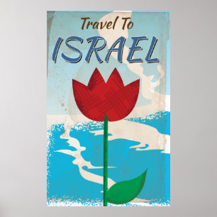Israel Vintage Urlaubsposter Poster