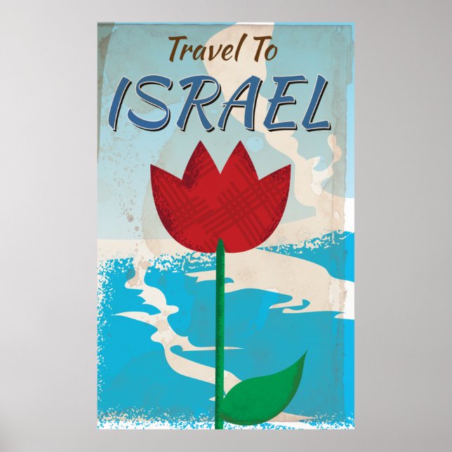 Israel Vintages Urlaubsposter Poster (Vorne)