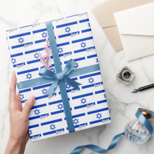 Israel Wrapping Paper, israelische Flagge patrioti Geschenkpapier