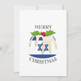 ISRAELI FLAG | Weihnachtspudding | festlich Feiertagskarte