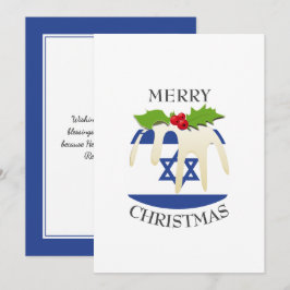 ISRAELI FLAG | Weihnachtspudding | festlich Feiertagskarte