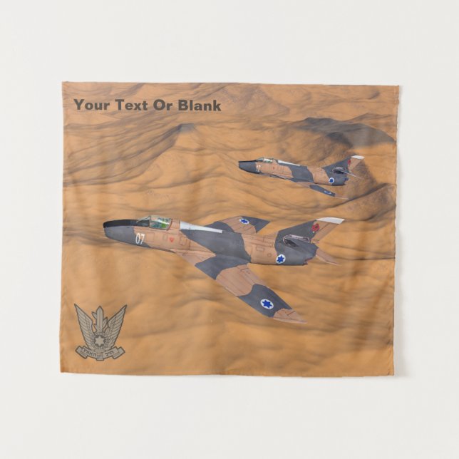 Israeli Super Mysterien Over The Desert Wandteppich (Vorderseite (Horizontal))