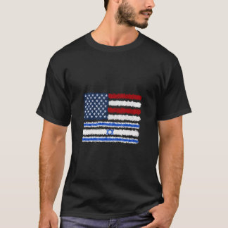 Israelisch-amerikanische Flagge Israel USA Roots A T-Shirt