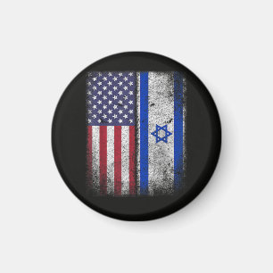 Israelisch-amerikanische Flagge Israel USA Wurzeln Magnet