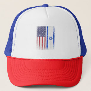Israelisch-Amerikanische Flagge Israel USA Wurzeln Truckerkappe