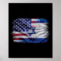 Israelisch Amerikanische Flagge Stolz Israel USA F