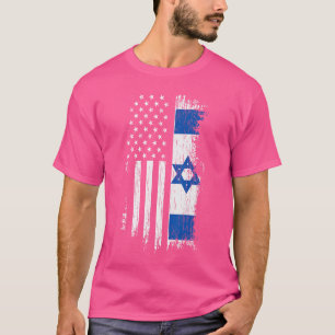 Israelisch Amerikanische Flagge Stolz Israel USA M T-Shirt