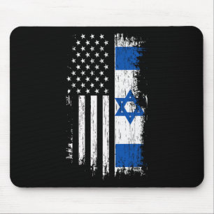 Israelisch-amerikanische Flagge - Stolz Israel USA Mousepad