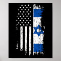 Israelisch-amerikanische Flagge - Stolz Israel USA