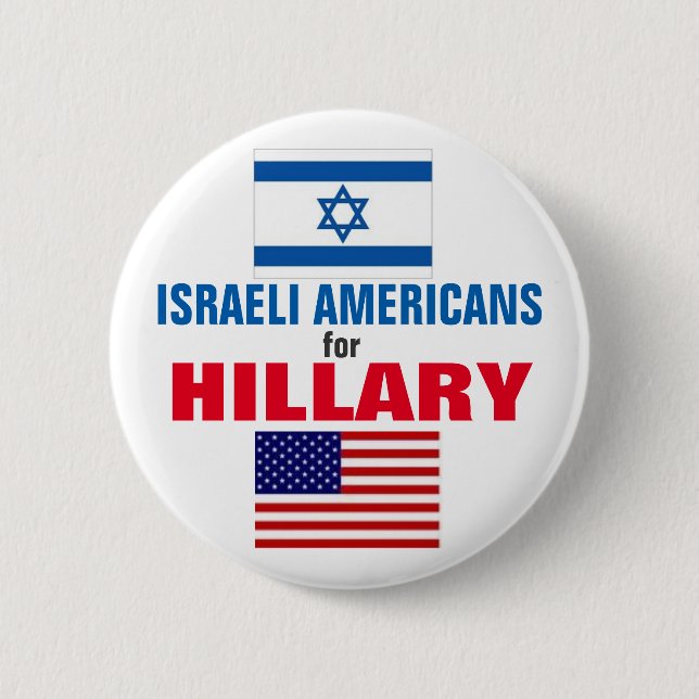 Israelische Amerikaner für Hillary 2016 Button (Vorderseite)