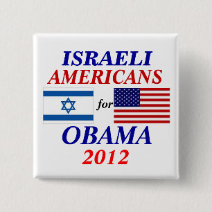 Israelische Amerikaner für Obama Button