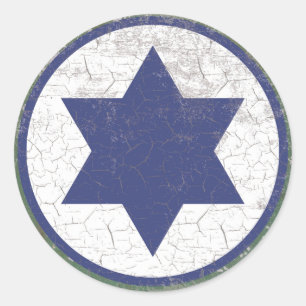 Israelische blauer Stern-Luftwaffe Roundel Runder Aufkleber