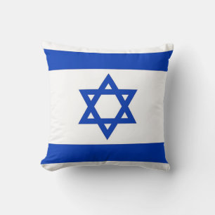 Israelische Flagge auf amerikanischem MoJo-Pillow Kissen