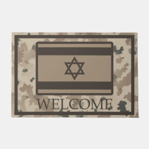 Israelische Flagge auf der Wüste Camouflage - Will Fußmatte