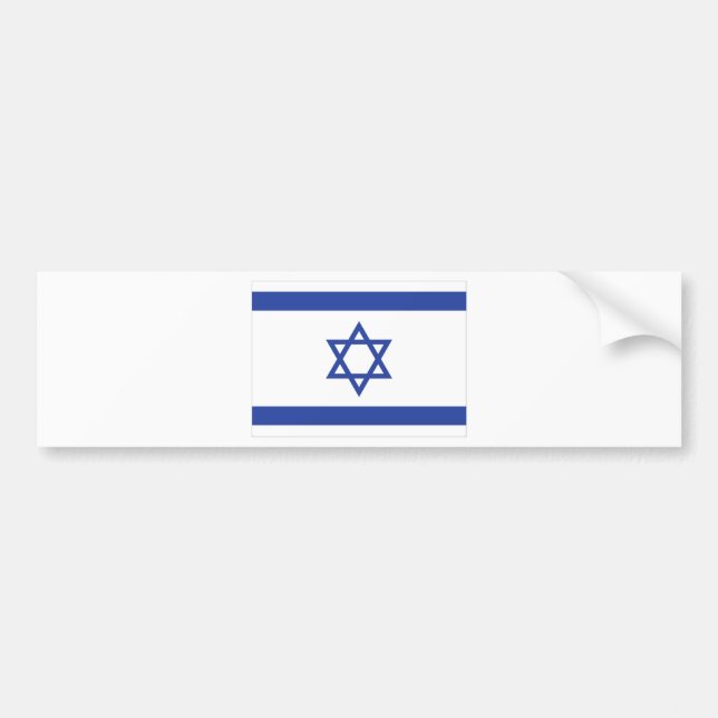 israelische Flagge Autoaufkleber (Vorne)