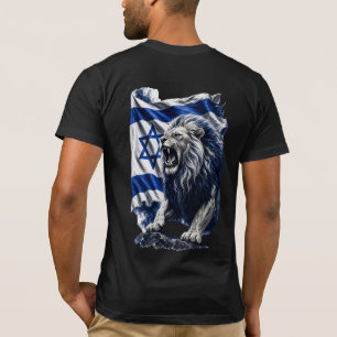 Israelische Flagge Brüllender Löwe Patriotisch T-Shirt