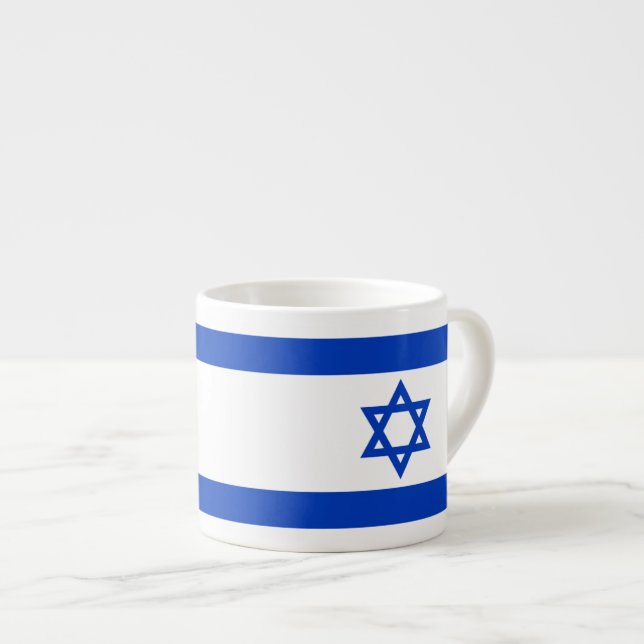 israelische Flagge Espressotasse (Vorderseite Rechts)