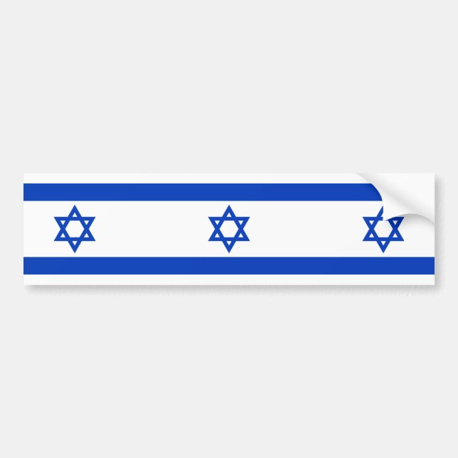 israelische Flagge (Israel) Autoaufkleber (Vorne)