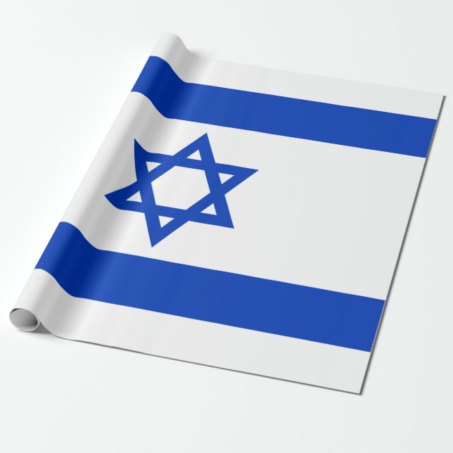 israelische Flagge (Israel) Geschenkpapier (Ungerollt)