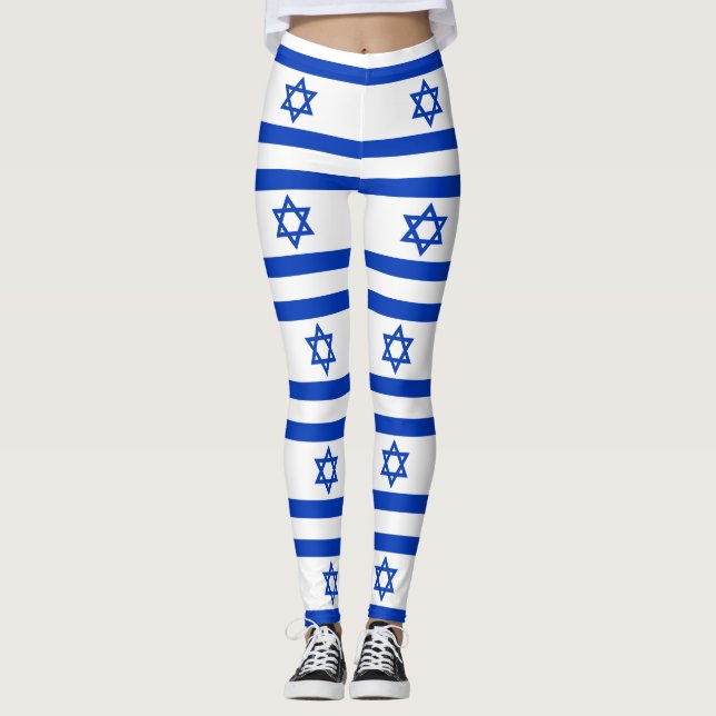 israelische Flagge (Israel) Leggings (Vorderseite)