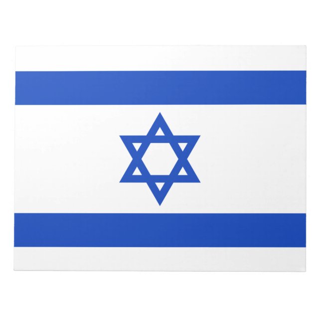 israelische Flagge (Israel) Notizblock (Vorderseite)