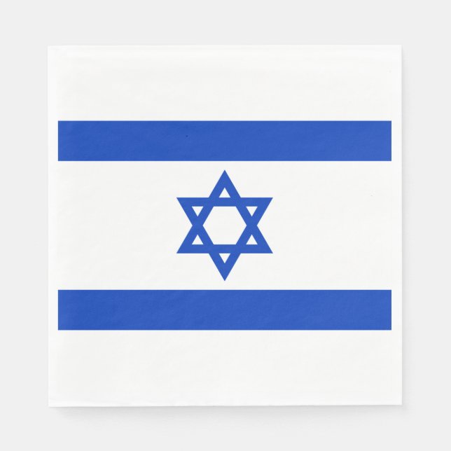 israelische Flagge (Israel) Serviette (Vorderseite)