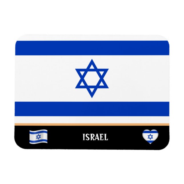 Israelische Flagge / Israelische Landreisen / Isra Magnet (Horizontal)