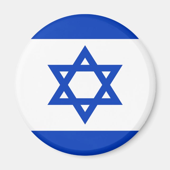 Israelische Flagge Jewish Star Blue und White Magnet (Vorne)
