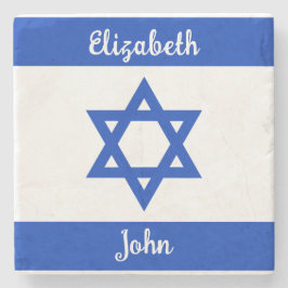 israelische Flagge Personalisiert Steinuntersetzer