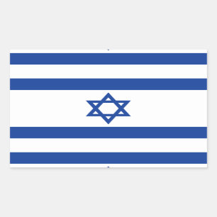 Israelische Flagge - Rechteck Rechteckiger Aufkleber