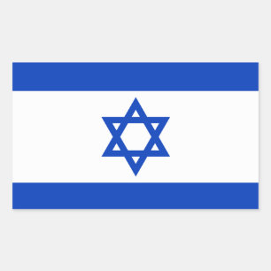 israelische Flagge Rechteckiger Aufkleber