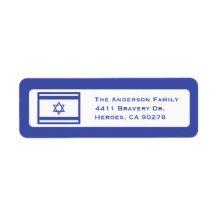 Israelische Flagge Rücksende-Adressetiketten