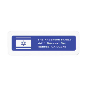Israelische Flagge Rücksende-Adressetiketten