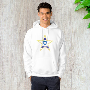 Israelische Flagge Stern Davids Gold besetzt Hoodie