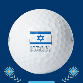 israelische Flagge und Israel Golfball