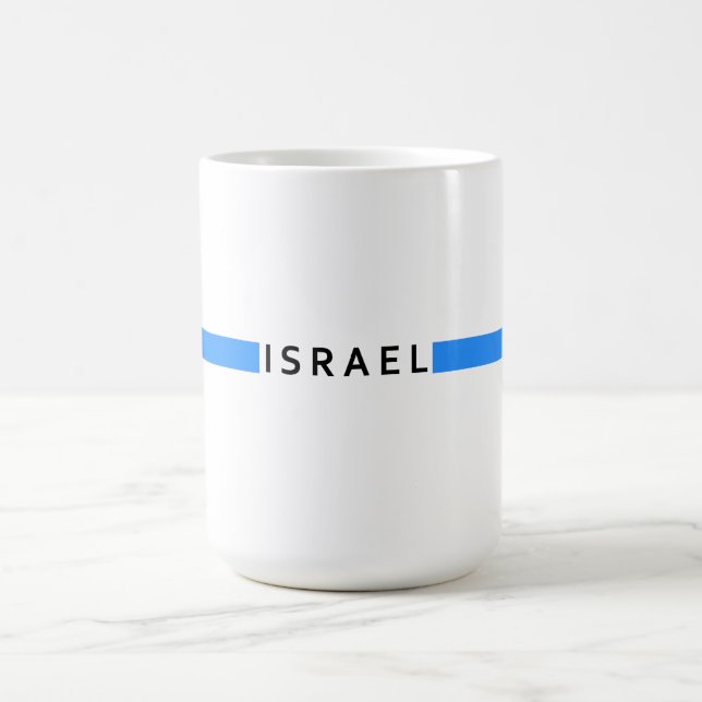 israelische Minimalflagge Kaffeetasse (Mittel)
