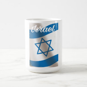 Israelische Nationalflagge Vintage-Reiseposter Kaffeetasse