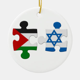 Israelische und palästinensische Konfliktflagge Pu Keramik Ornament
