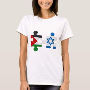 Israelischer und palästinensischer Konfliktflagge  T-Shirt